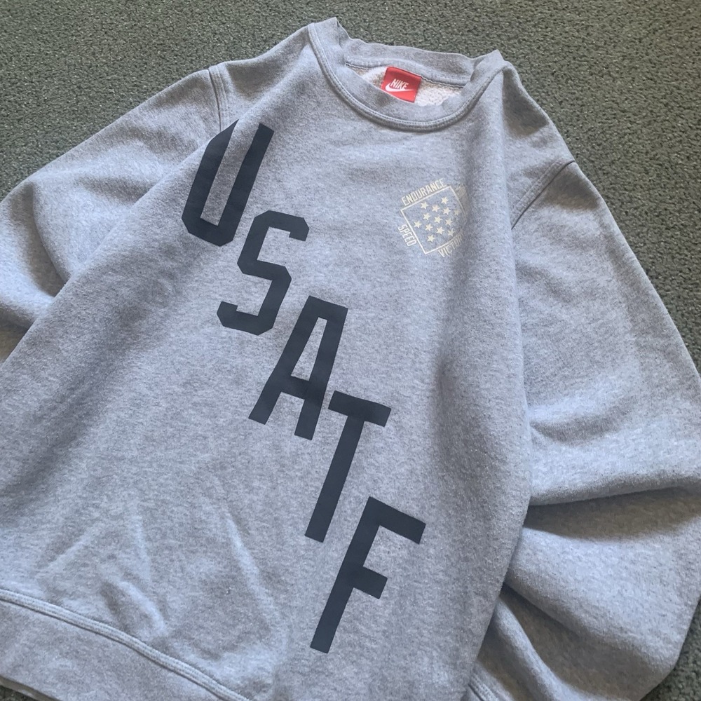 Nike USATF USA Track & Field Heather Grey Crewneck Sweatshirt